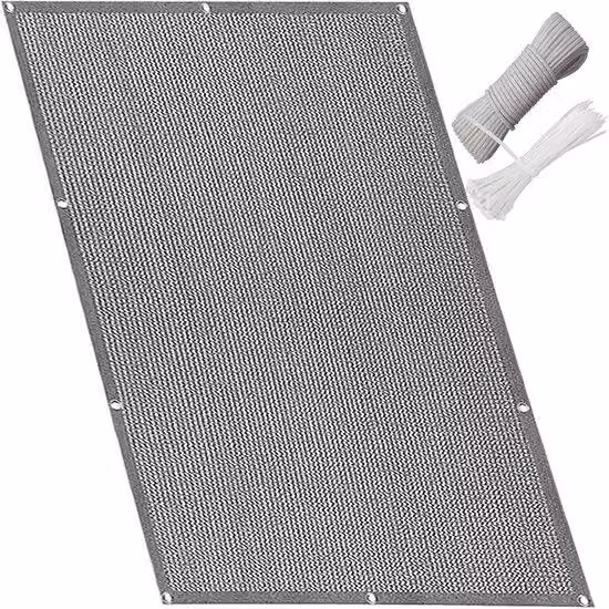 Tenda da esterno per recinzione - 110x220 cm - Poliestere traspirante, grigio chiaro