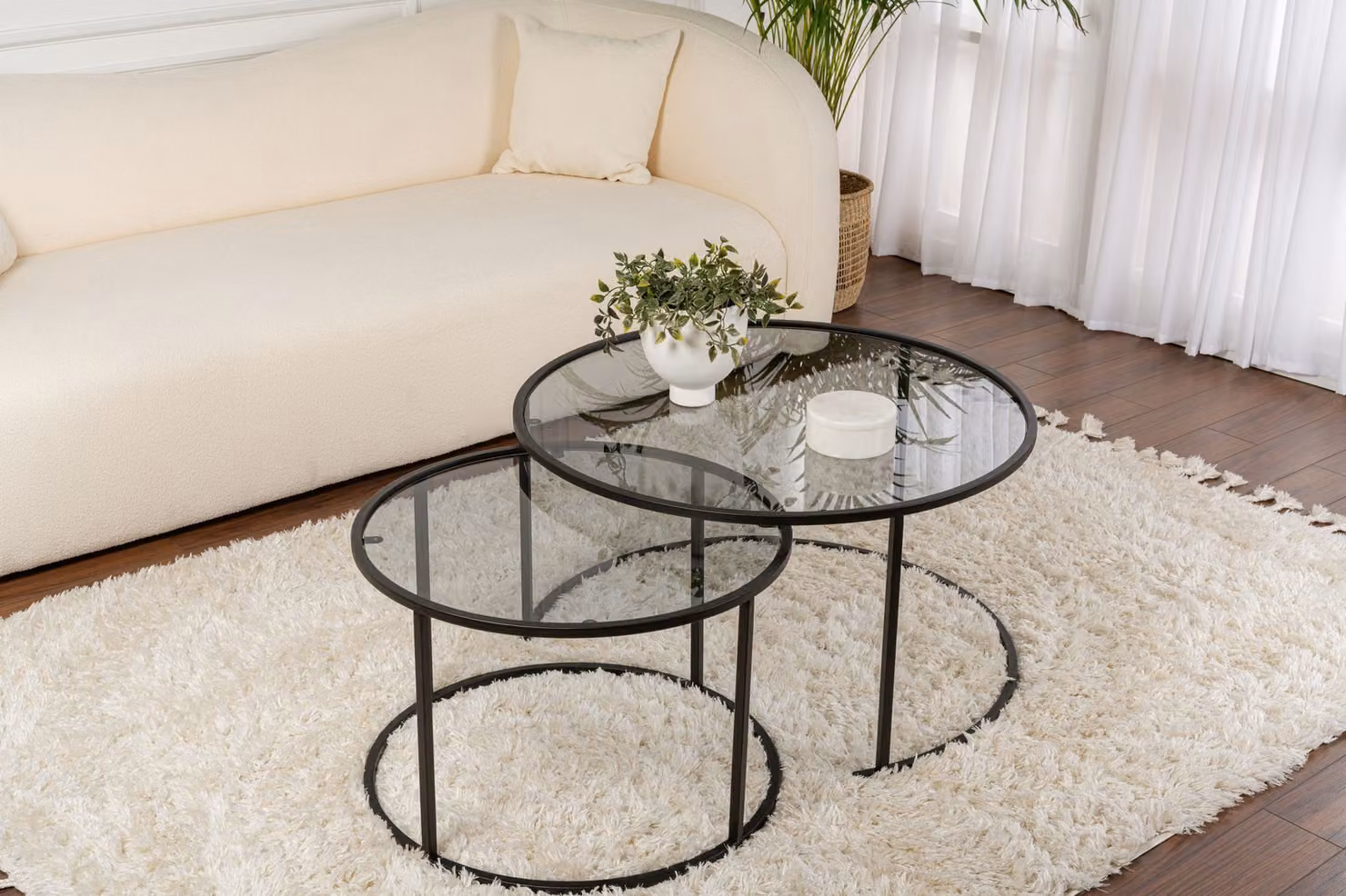 Skye Decor, Aurum - 80, 60 - Nero, Grigio, Set tavolino, Nero, 100% metallo, 80 x 80 x 43 cm