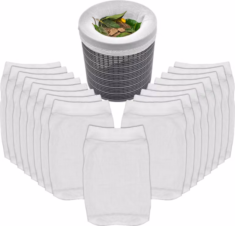 Set di 20 calze per schiumatoio - 22x13 cm / bianco