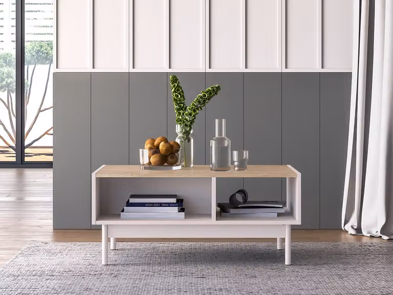 Tavolino THEA - cashmere / rovere