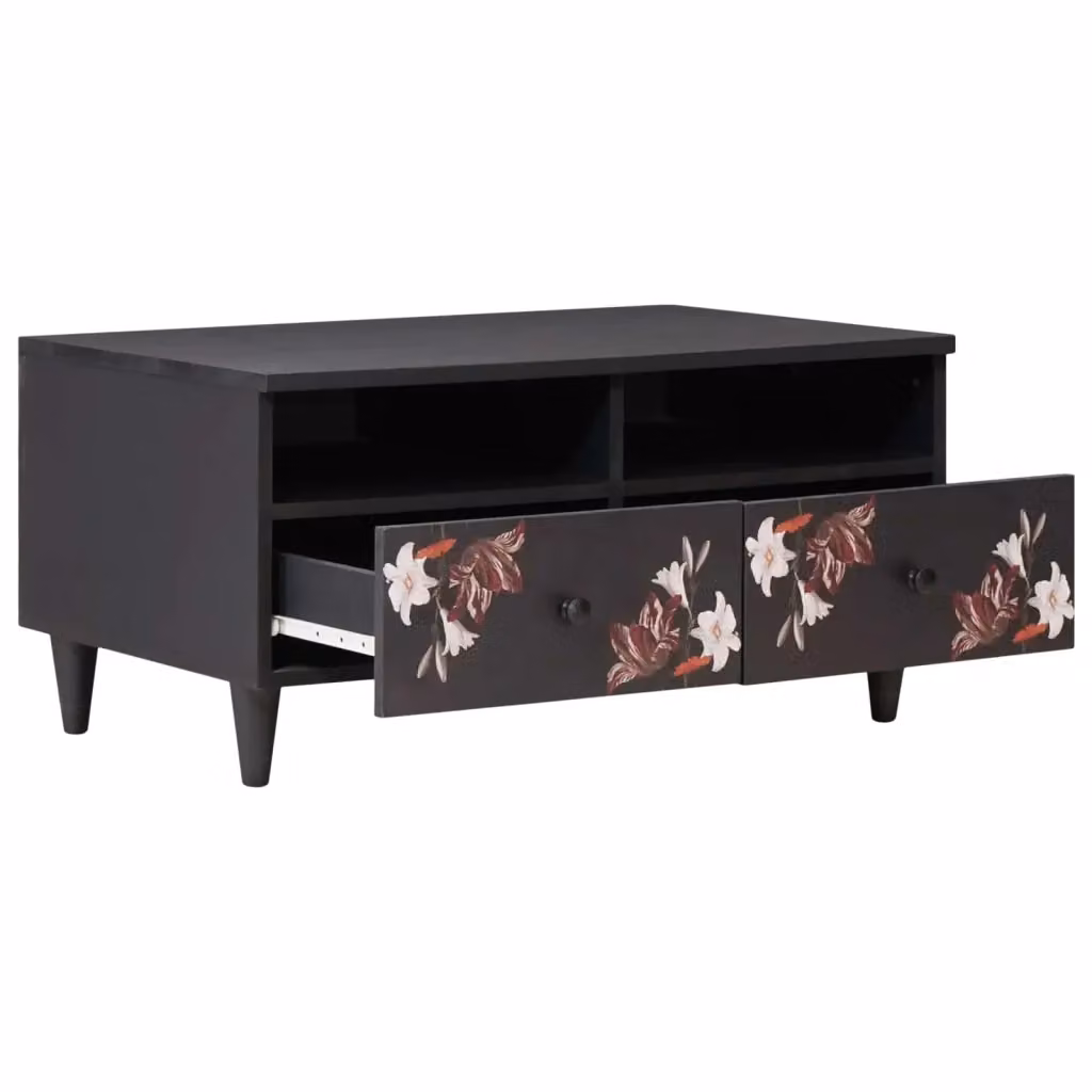Tavolino da salotto moderno vidaXL in legno di mango multicolore L: 80 cm, P: 54 cm, H: 40 cm – 2