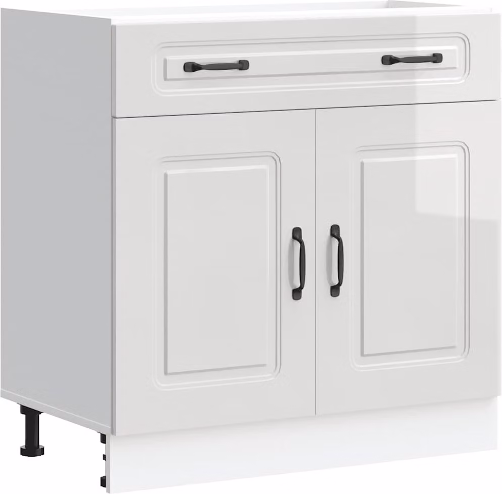 Base da Cucina Kalmar Bianco Lucido in Legno Multistrato