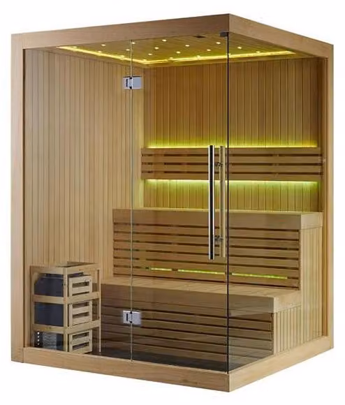 Dampfsauna Sauna Saunakabine Heimsauna Massivholzsauna Designsauna 200x150 cm