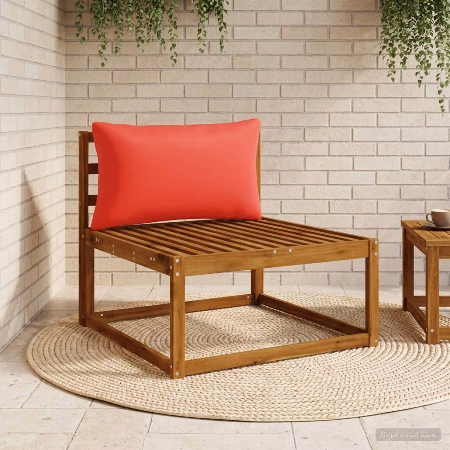Cuscino per schiena vidaXL PUTTEN rosso in 100% poliestere con rivestimento rimovibile e lavabile in lavatrice
