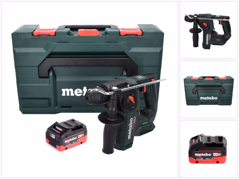 Metabo BH 18 LTX BL 16 Tassellatore a batteria 18 V 1.3 J SDS-plus Brushless + 1x Batteria 8,0 Ah + Valigetta MetaBOX - senza caricatore