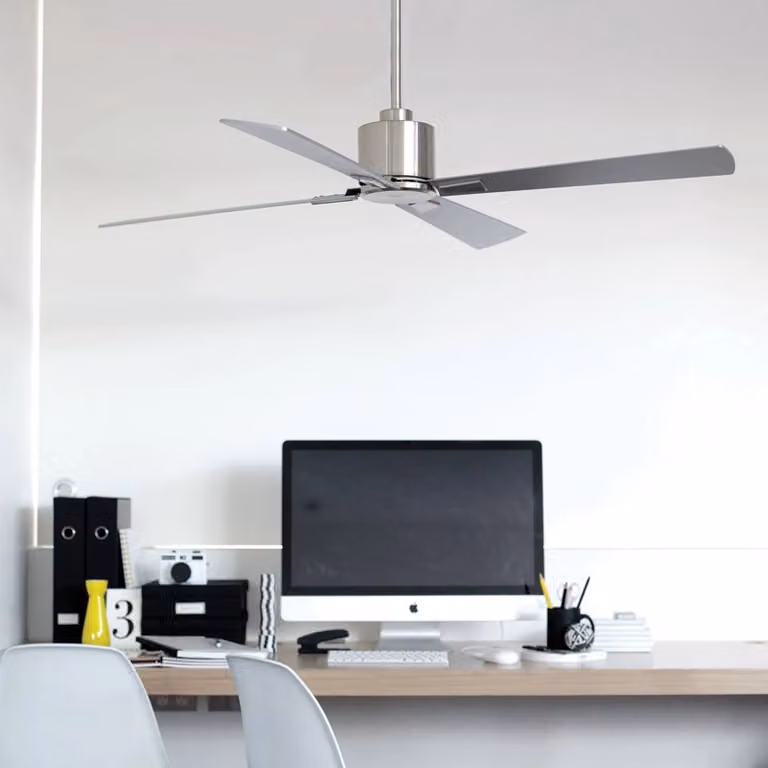 Beacon Lighting Ventilatore da soffitto Airfusion Climate DC, cromato, silenzioso DC, Alluminio / Grigio / Zincato, Soggiorno / Sala da pranzo, Metallo, Moderno