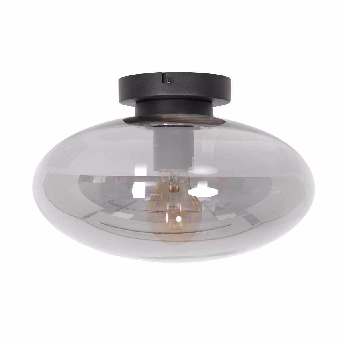 Plafoniera - trasparente - Reflexion - vetro metallo - Ø 30cm - E27 - 3388ZW - Steinhauer