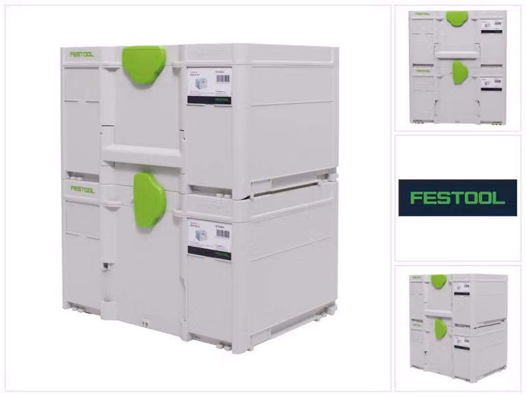 Festool SYS3 M 237 Set di cassette Systainer 396 x 296 x 237 mm - 21,4 l (2x 204843)