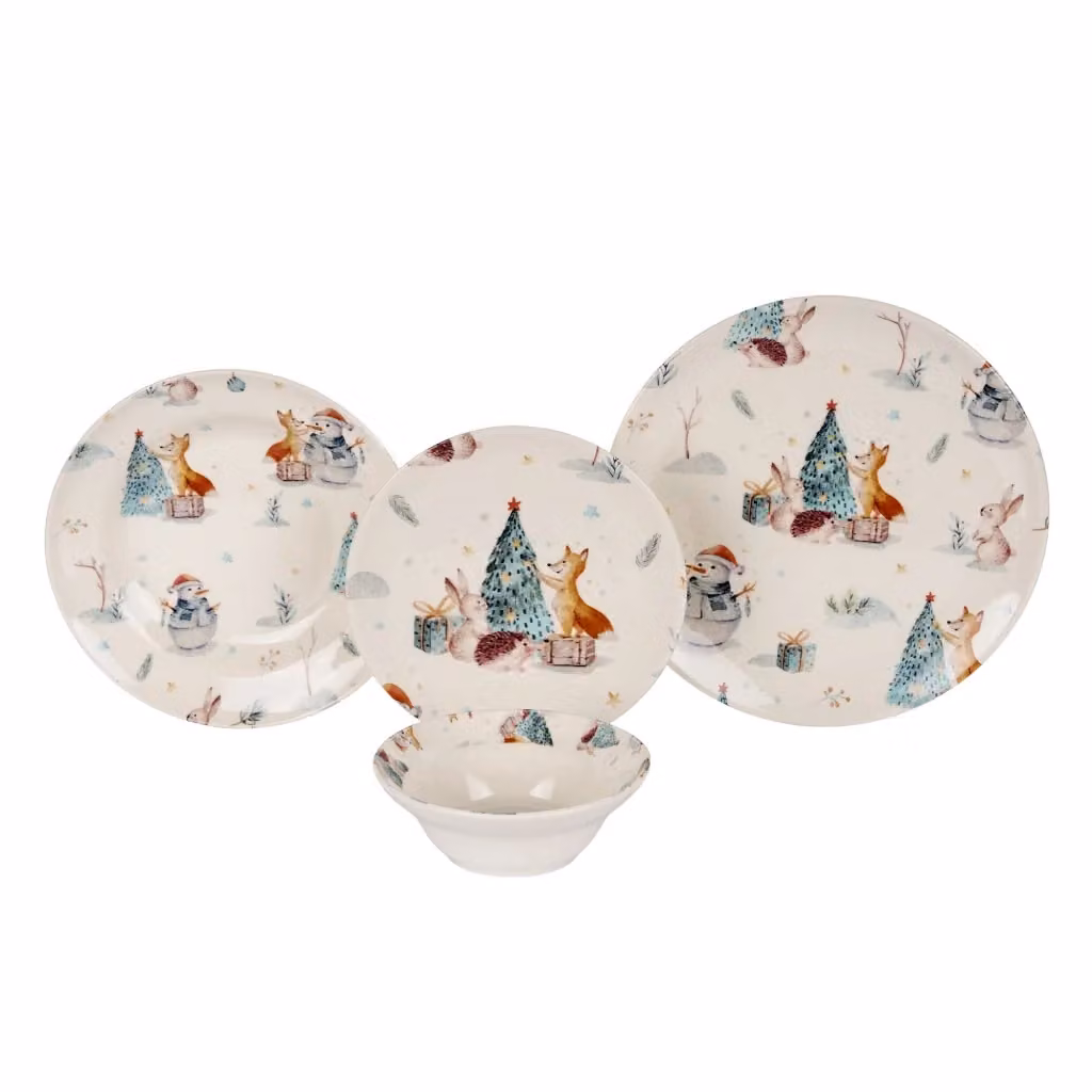 Servizio Piatti Niteneto DMORA in Ceramica, Set da 24 Pezzi, Multicolore – 2