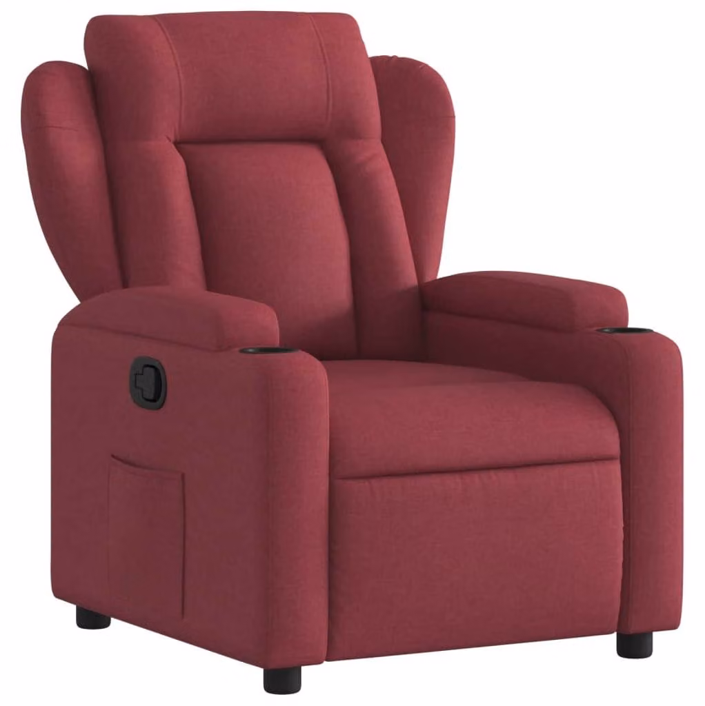 Poltrona reclinabile elettrica - Poltrona alzapersona - Poltrona - Sedia imbottita - Bordeaux - Regolabile elettricamente