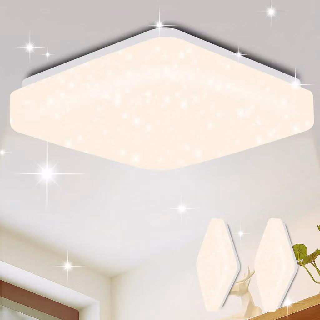 ZMH Led plafoniera 2pcs cielo stellato soffitto lampada moderna piccola angolare 15W 4000K 21cm bianco neutro per camera da letto scala cucina soggiorno ufficio corridoio