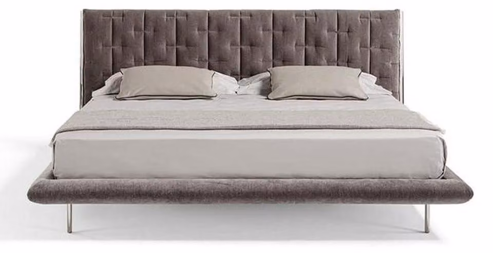 Braunes Schlafbett Stilvolles Textilbett Schlafzimmer Polsterbetten