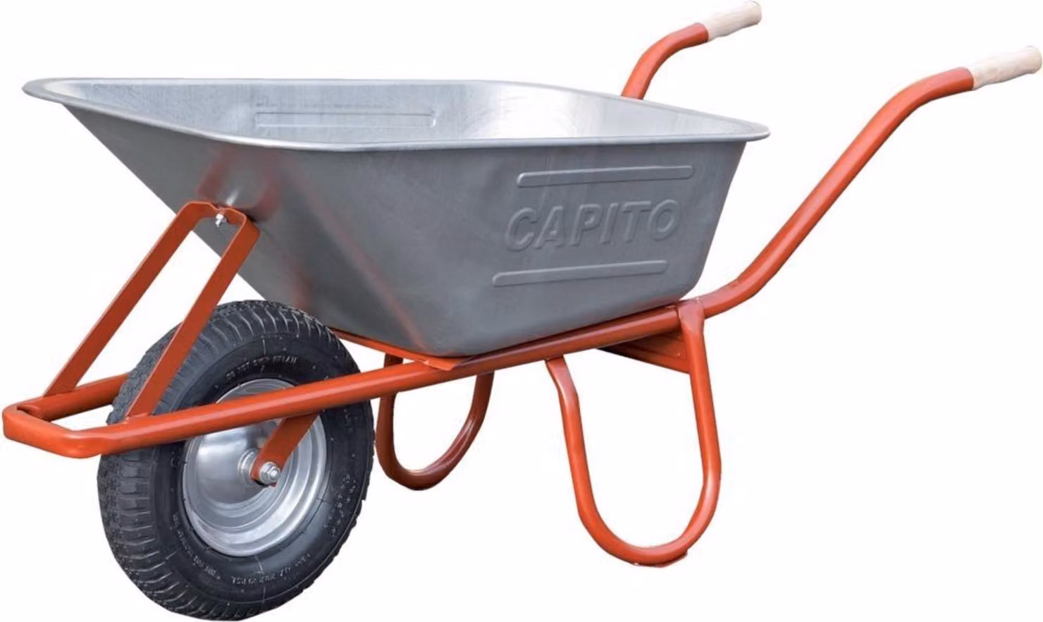 Carrello con cassone profondo Eurocar 100 l, con cuscinetti a sfera, montato.