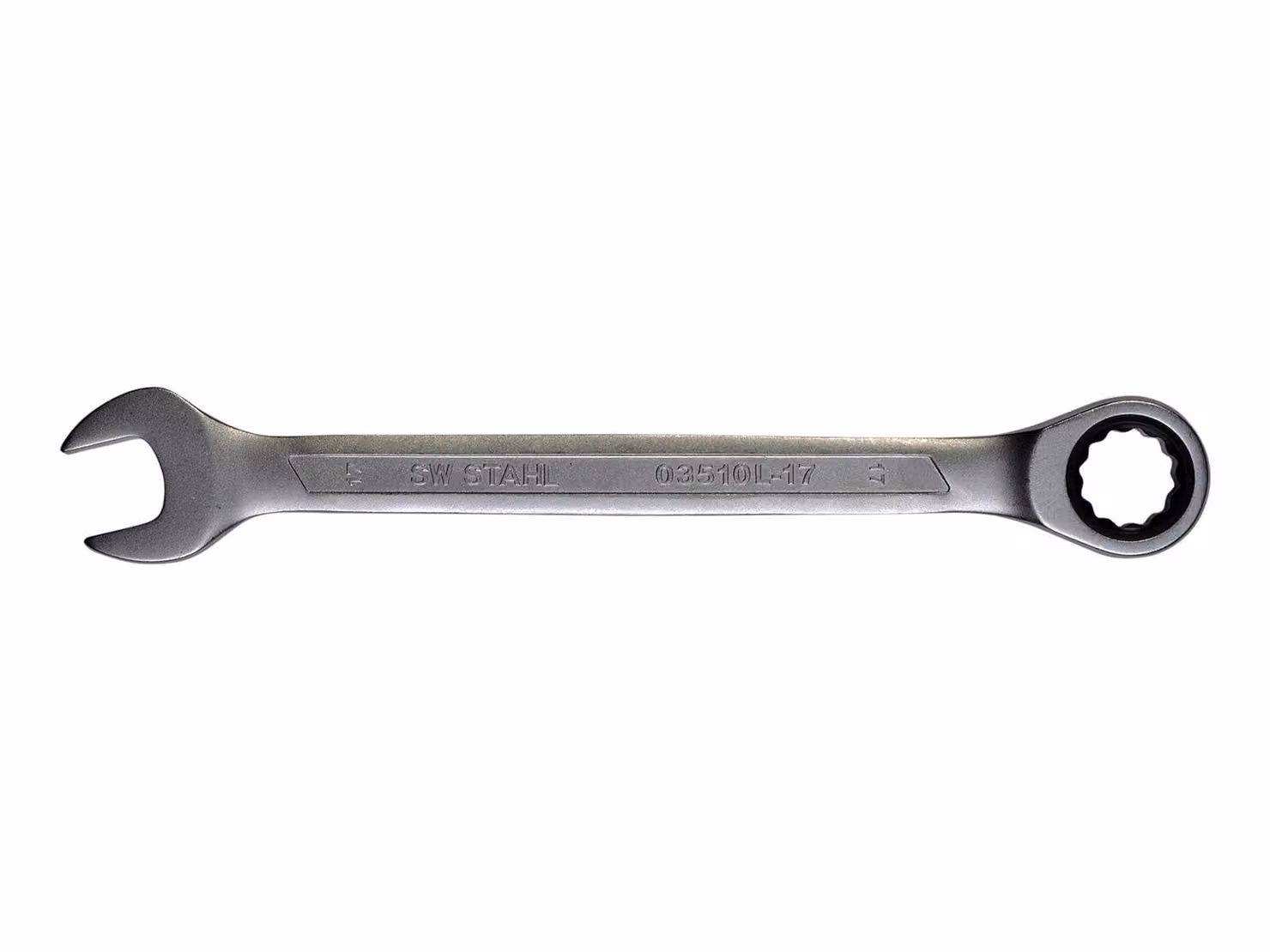 SW-Stahl 03510L-17 Chiave a cricchetto ad anello 17 mm I a denti fini con 72 denti I Chiave aperta con cricchetto ad anello I Chiave aperta a cricchetto ad anello I Chiave aperta ad anello