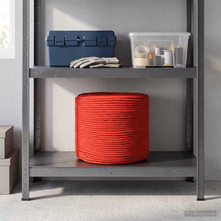 Set di 2 rotoli di spago in cotone 100% vidaXL, colore rosso, diametro 2 mm, lunghezza 100 m ciascuno