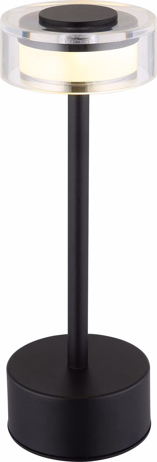 Lampada da tavolo senza fili con batteria ricaricabile Touch Dimmer Lampada da tavolo dimmerabile Nero 21026S