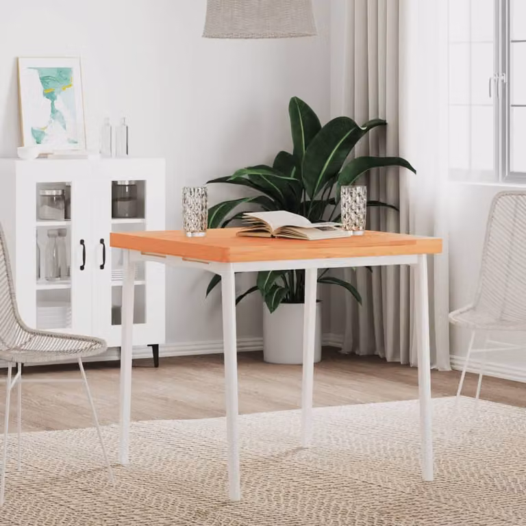 Piano per tavolo quadrato vidaXL in legno di faggio marrone L: 70 cm, P: 70 cm, H: 4 cm
