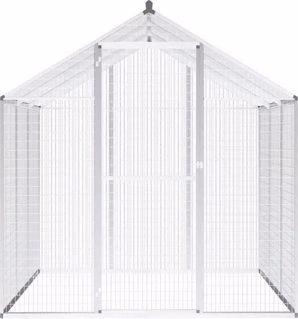 Voliera da giardino in alluminio vidaXL L/P/H: 183 x 178 x 194 cm