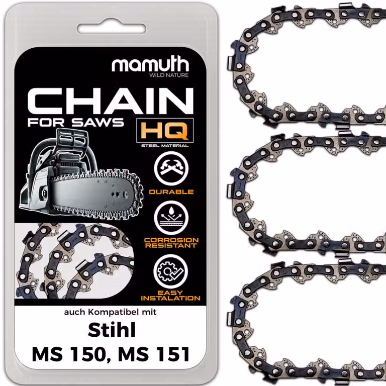 3 catene per motosega, lunghezza 35 cm, passo 0,325", spessore 1,1 mm, modello 59 TG, compatibili con motoseghe Stihl MS 150 e MS 151