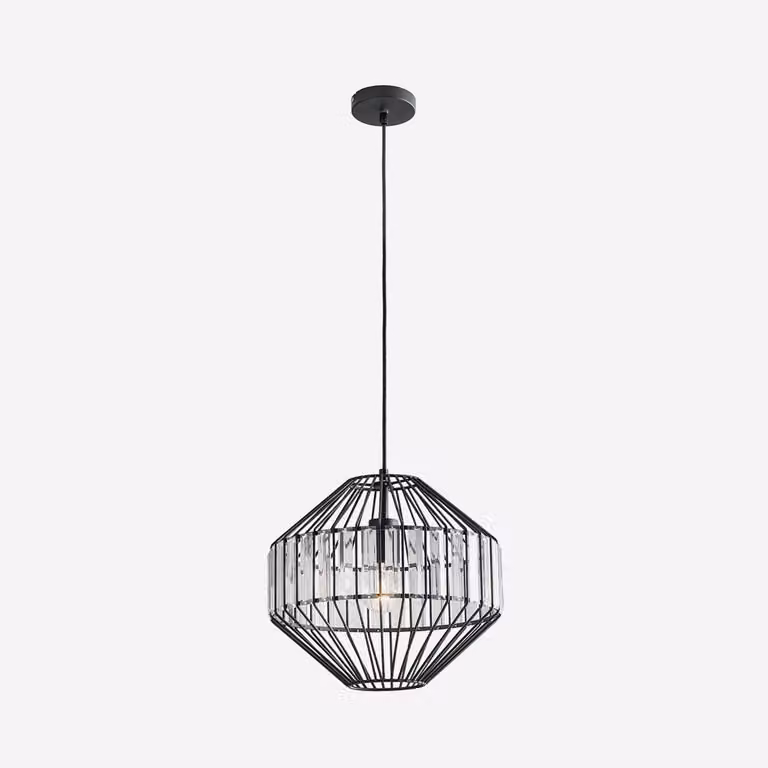 LUCE Design Lampada a sospensione Opium E27 dimmerabile 34 cm Nero