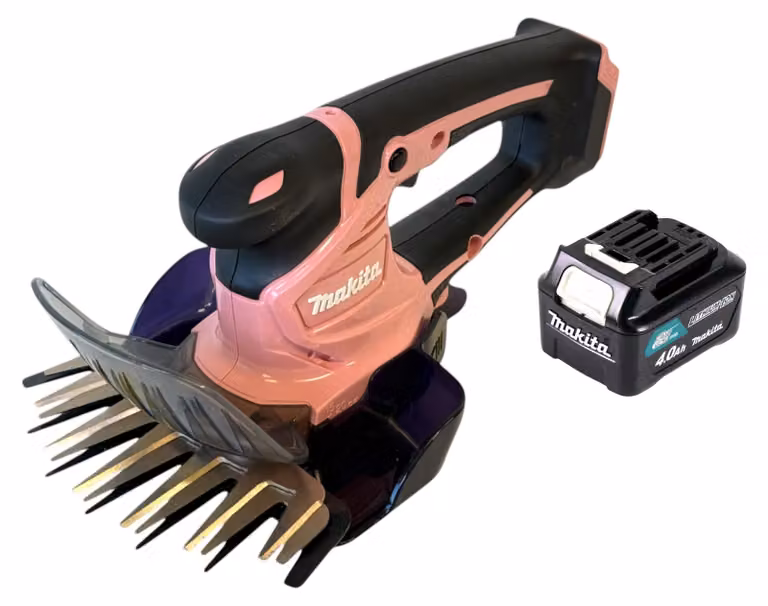 Makita UM 600 DMP cesoie per erba a batteria 12 V max 160 mm rosa + 1x batteria 4,0 Ah - senza caricabatterie