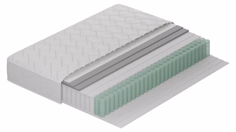 Materassi a molle insacchettate, 90 x 190 cm, comfort a 3 zone, supporto medio, adatti a adulti e bambini