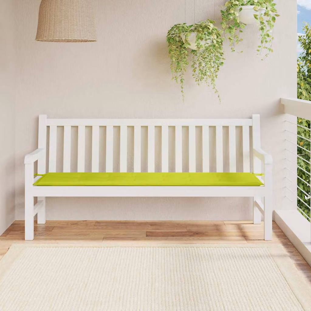 Cuscino per panca vidaXL verde, in tessuto Oxford impermeabile e traspirante, L 180 cm x P 50 cm x H 3 cm