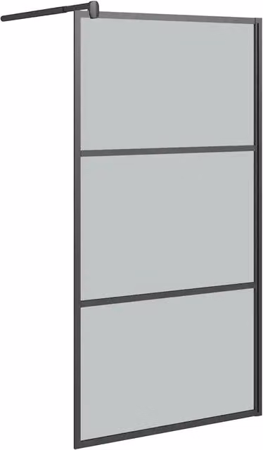 Parete Doccia Walk in DESIGN IN CFW7271903 in Vetro Scuro ESG Nero L: 100 cm, H: 195 cm