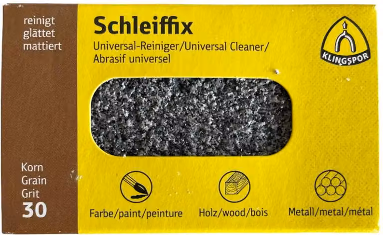 Klingspor Schleiffix Blocco abrasivo universale per metalli grana 30