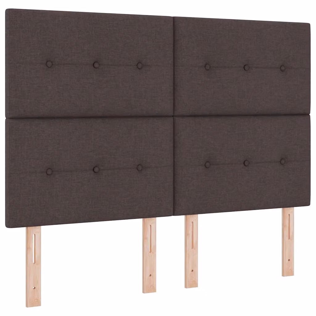 Letto a molle con illuminazione LED vidaXL in tessuto marrone, L 140 x P 200 cm – 2