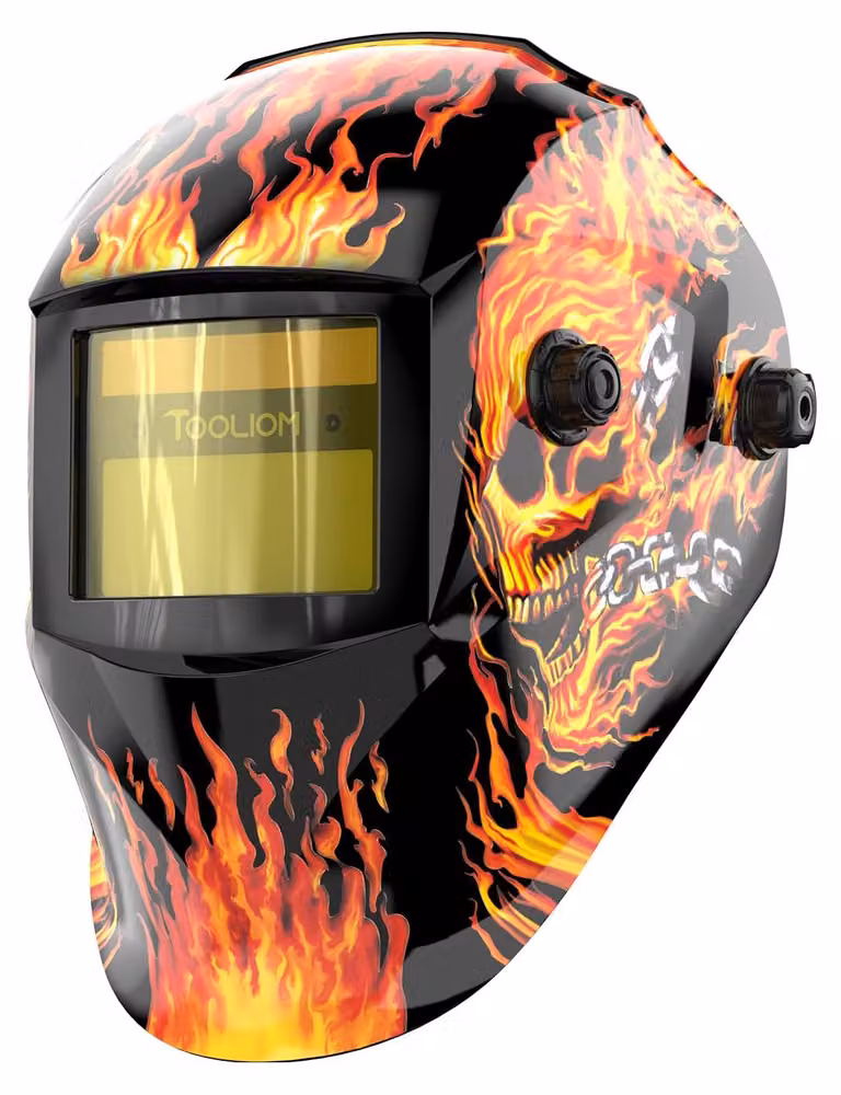 Maschera da saldatura auto-oscurante con gradazione da 9 a 13
