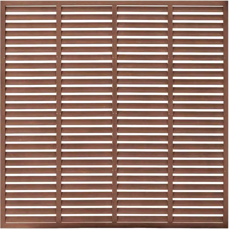 Recinzione a Persiana in WPC 180x180 cm Marrone