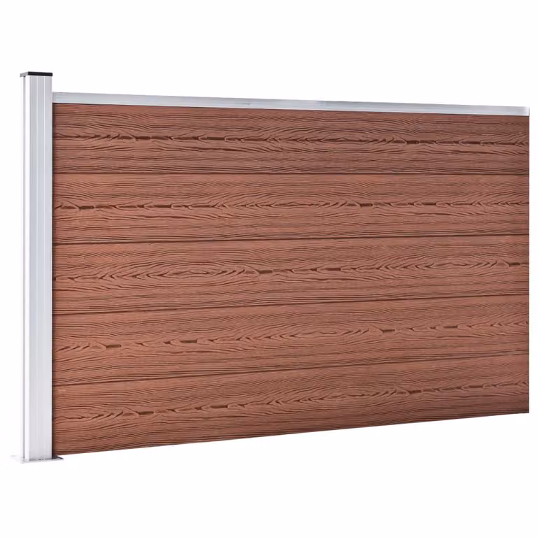 vidaXL Recinzione da giardino WPC 175x105 cm Marrone