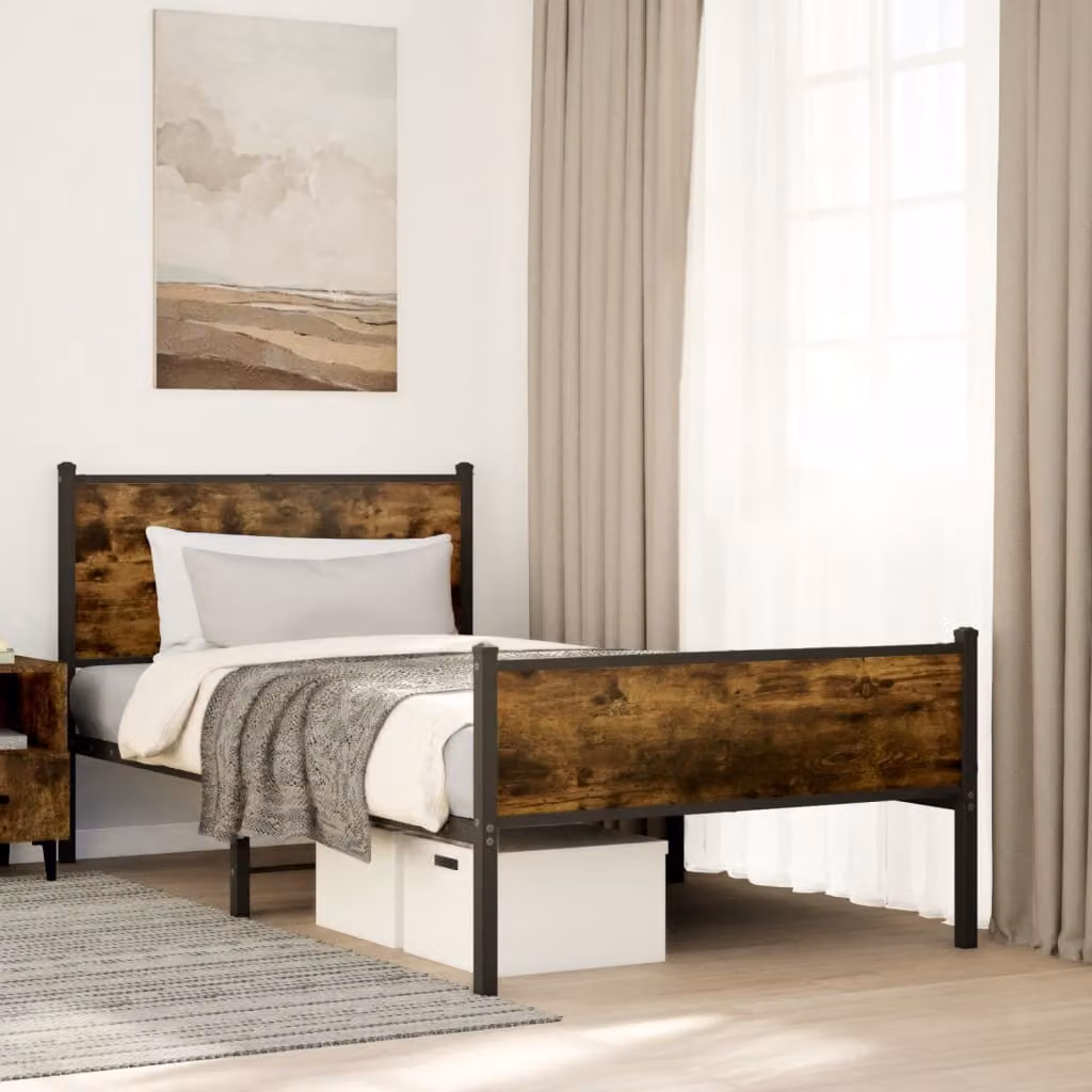 Giroletto vidaXL in metallo color marrone con struttura rigida L/P/H: 190 x 90 x 105 cm