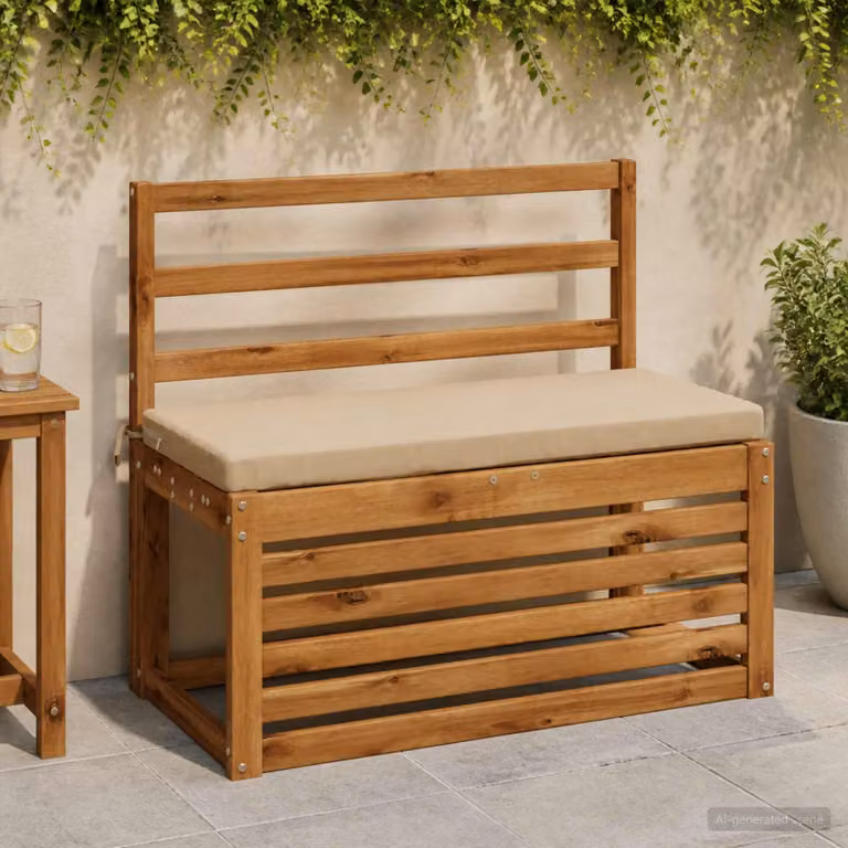 Cuscino per panchina vidaXL SOEST in poliestere con rivestimento rimovibile e resistente ai raggi UV, colore sabbia/grigio