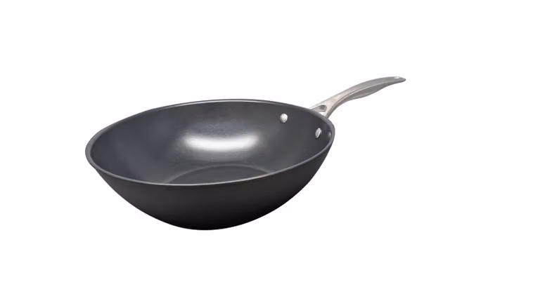 Wok in alluminio antiaderente PFAS Free per induzione con manico linea Alba, diam. 30cm