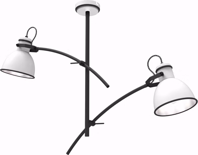 Lampada a sospensione ZUMBA bianco e nero 2xE14x60W in metallo, dimensioni: 43x64x15 cm, IP20, Candellux
