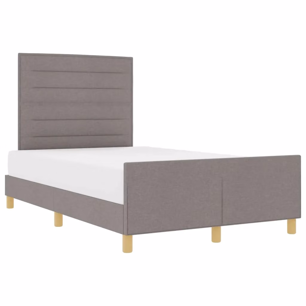 Struttura del letto con testiera Talpa vidaXL in tessuto beige o grigio, L/P/H: 190 x 140 x 128 cm – 2