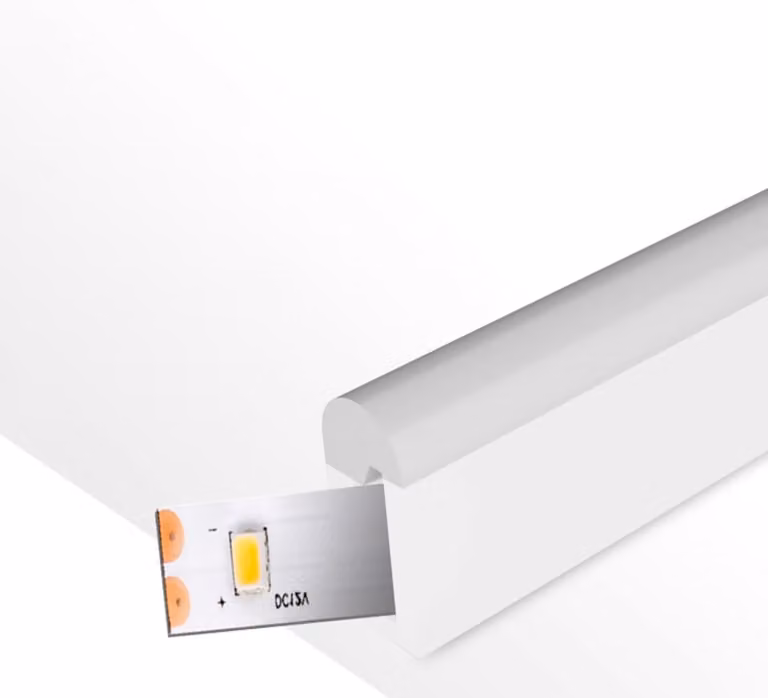 Custodia in silicone per strisce LED Drop 13x6, 20 metri, colore bianco