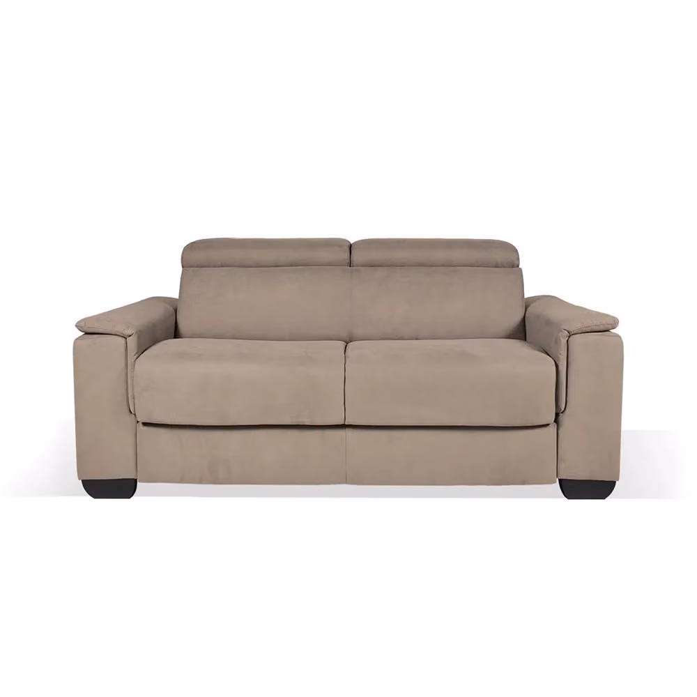 Divano letto Mercurio TEZETA 3 posti colore marrone con funzione letto e poggiatesta regolabile L: 210 cm, P: 94 cm, H: 90 cm – 2