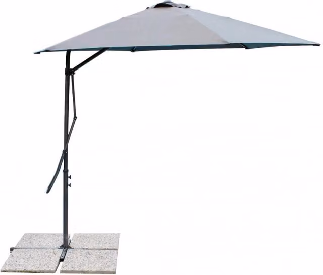 Ombrellone a braccio COSMA Zenith grigio in poliestere e acciaio L/P: 250 x 250 cm – 1