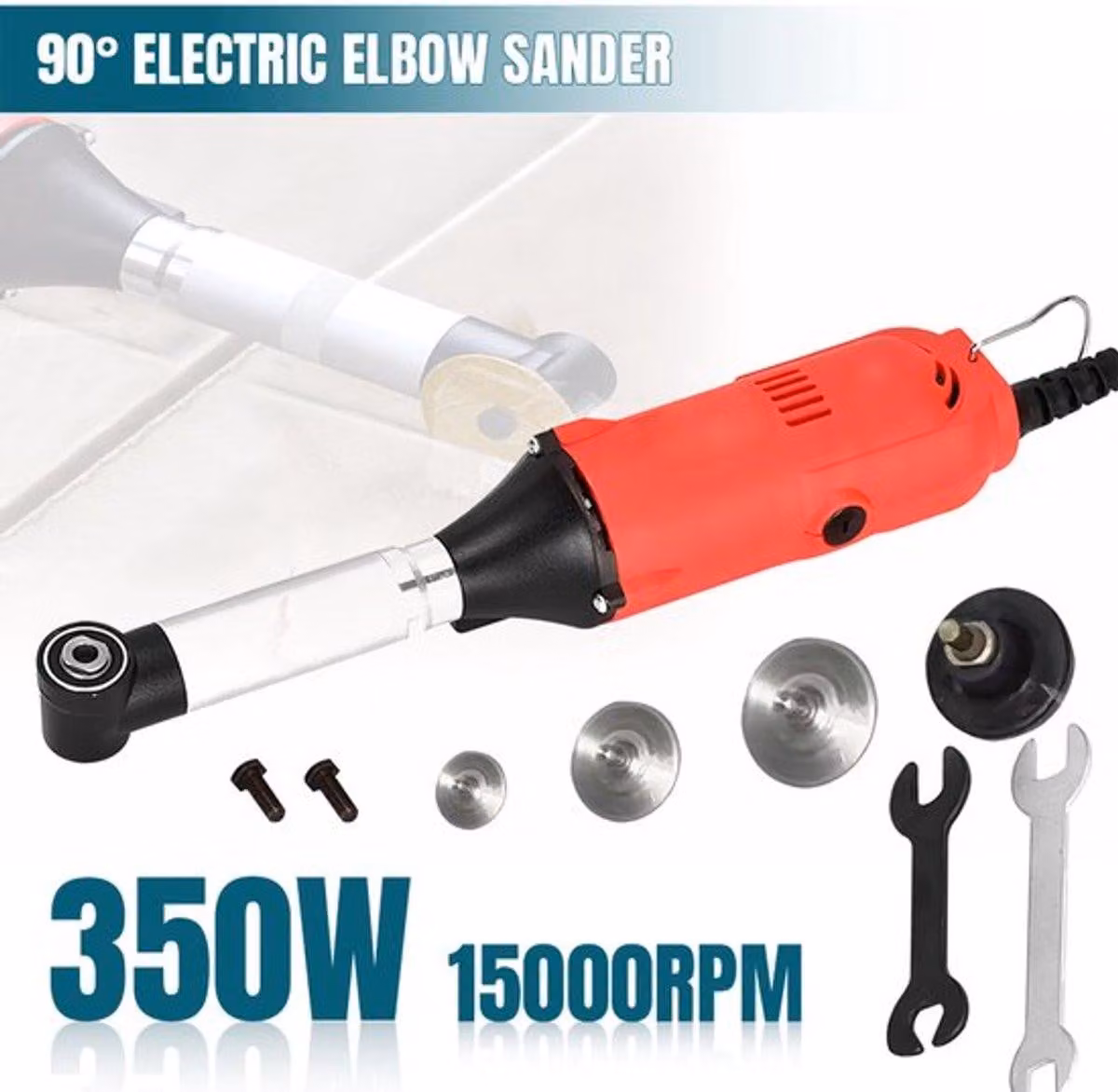 Smerigliatrice angolare - 350W - Angolo di 90 gradi - Smerigliatrice elettrica - Multifunzione