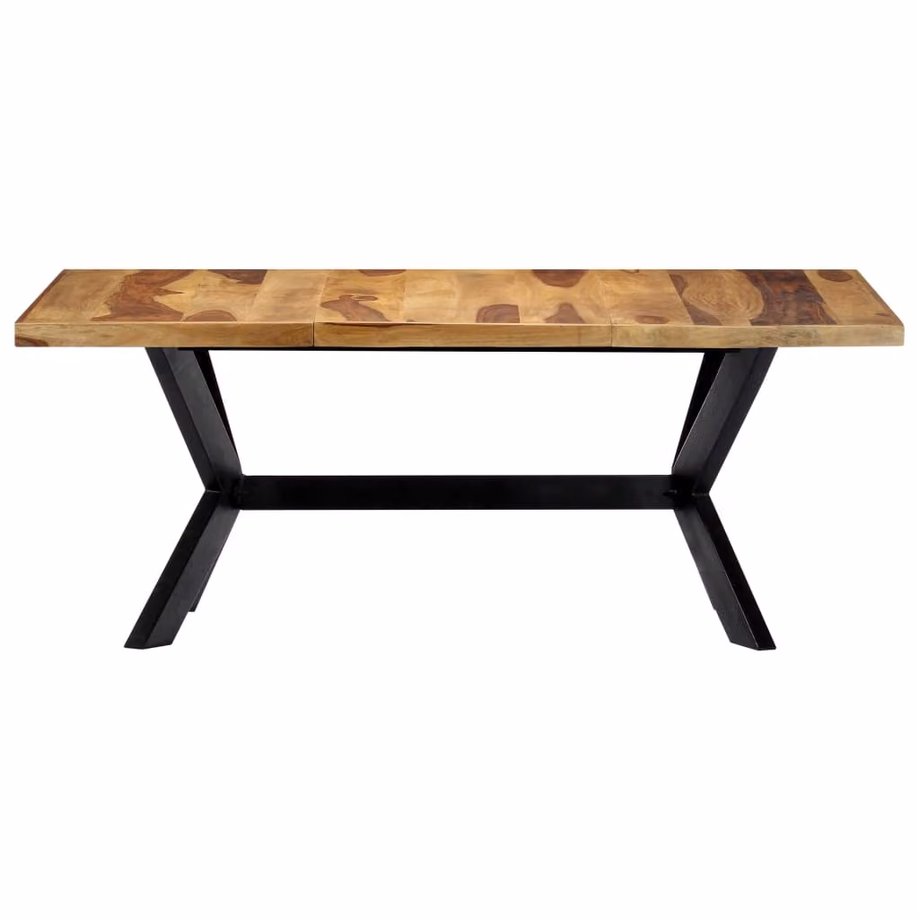vidaXL Tavolo da pranzo 180x90x75 cm in legno massiccio di acacia