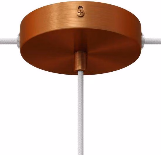 Raccordo per plafoniere - Metallo - Ø 120 mm - Rame satinato