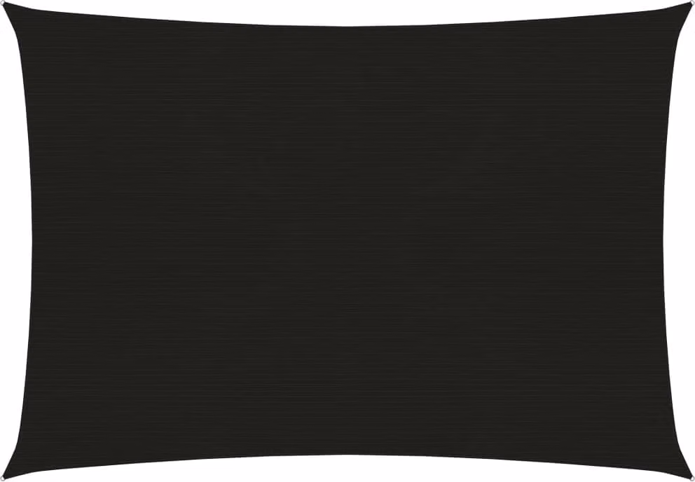 The Living Store Tenda da sole 160 g/m² nero 3,5x5 m HDPE