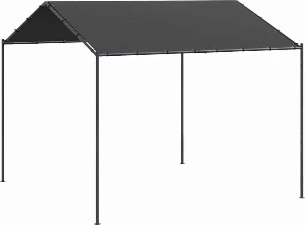 Tenda a Baldacchino Antracite 4x4 m in Acciaio e Tessuto