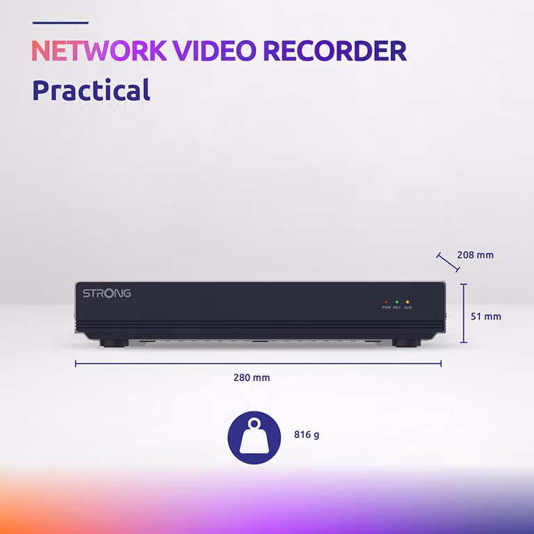 Strong NVR1120-8P Videoregistratore di rete (NVR) Nero