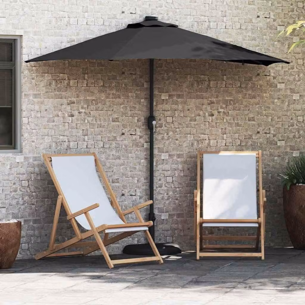 Maison Exclusive - Ombrellone da giardino, colore nero, dimensioni 294 x 150 x 223 cm