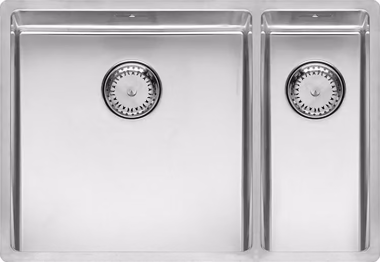 Lavello Reginox, lavello da cucina in acciaio inox New York 40x40+18x40 cm R27813