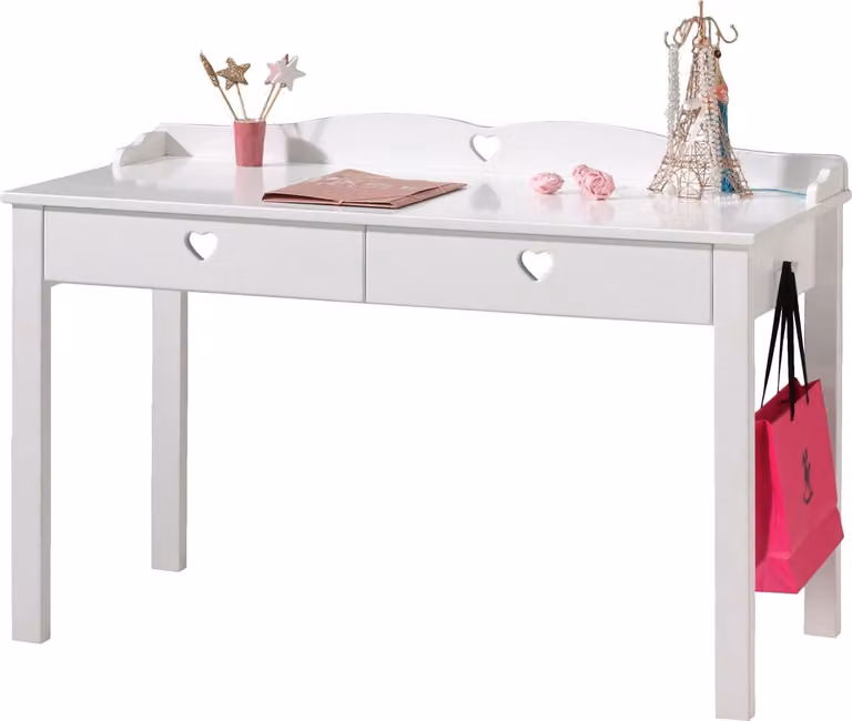 Scrivania Kamila 130x60x85 Scrivania per computer MDF Bianco